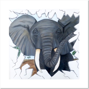 Eavesdropping Elephant Posters and Art